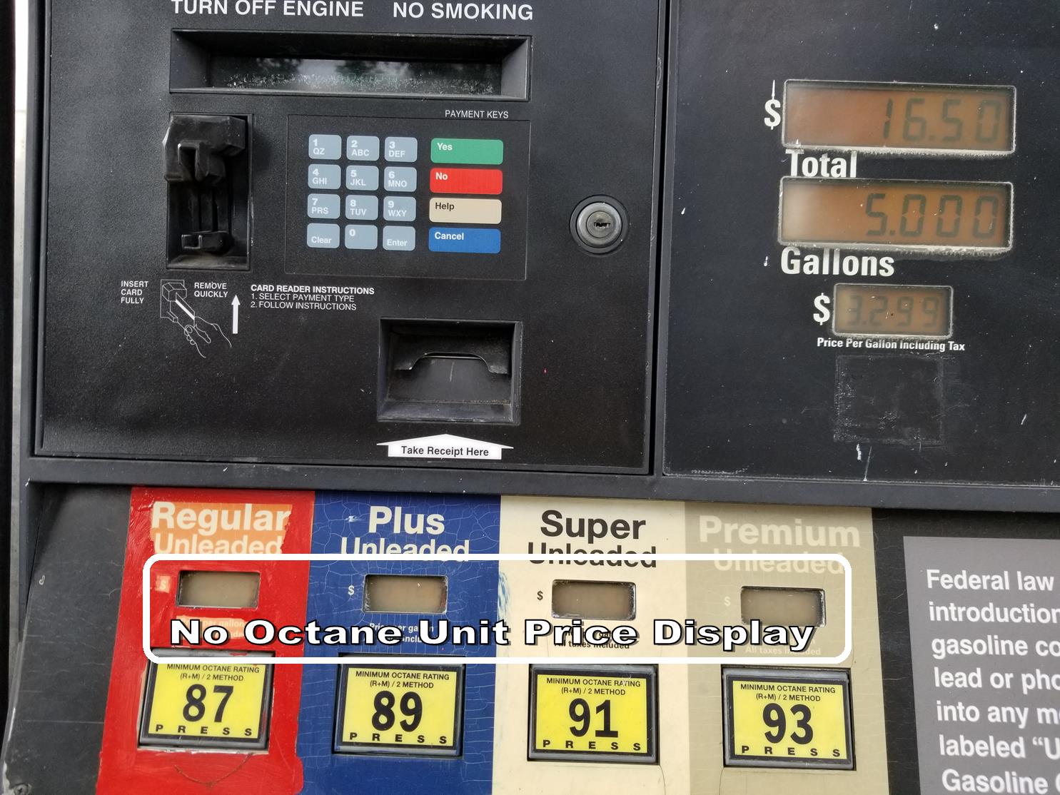 Octane Price Display